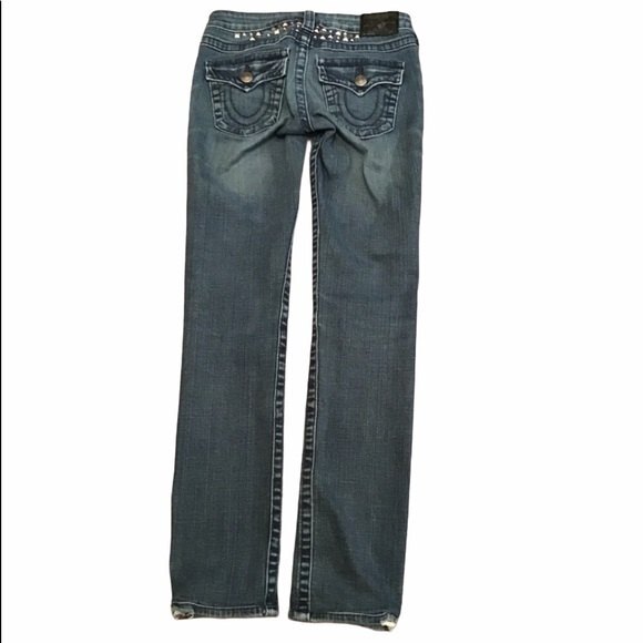 True Religion Studded “Julie” Skinny Jeans Size 25 - Picture 6 of 7